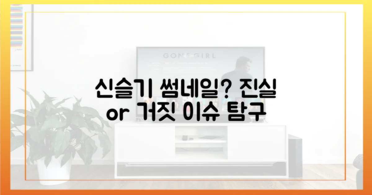 신슬기의 데이트, 정말 진실일까?