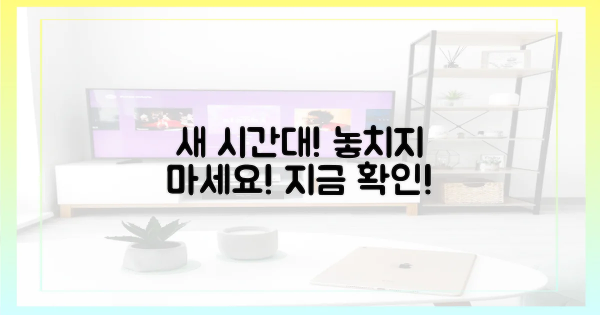 새 시간대, 놓치지 마세요!