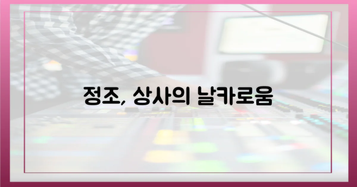 정조의 묵직함, 상사의 날카로움