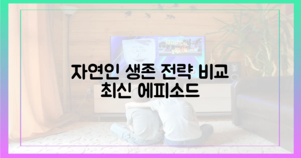 최신 에피소드, 자연인 생존 전략 비교