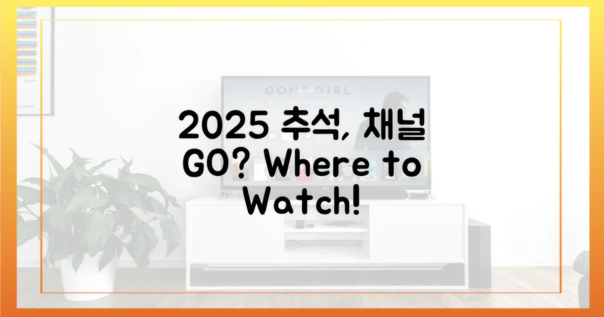 2025년 추석, 채널은 어디?
