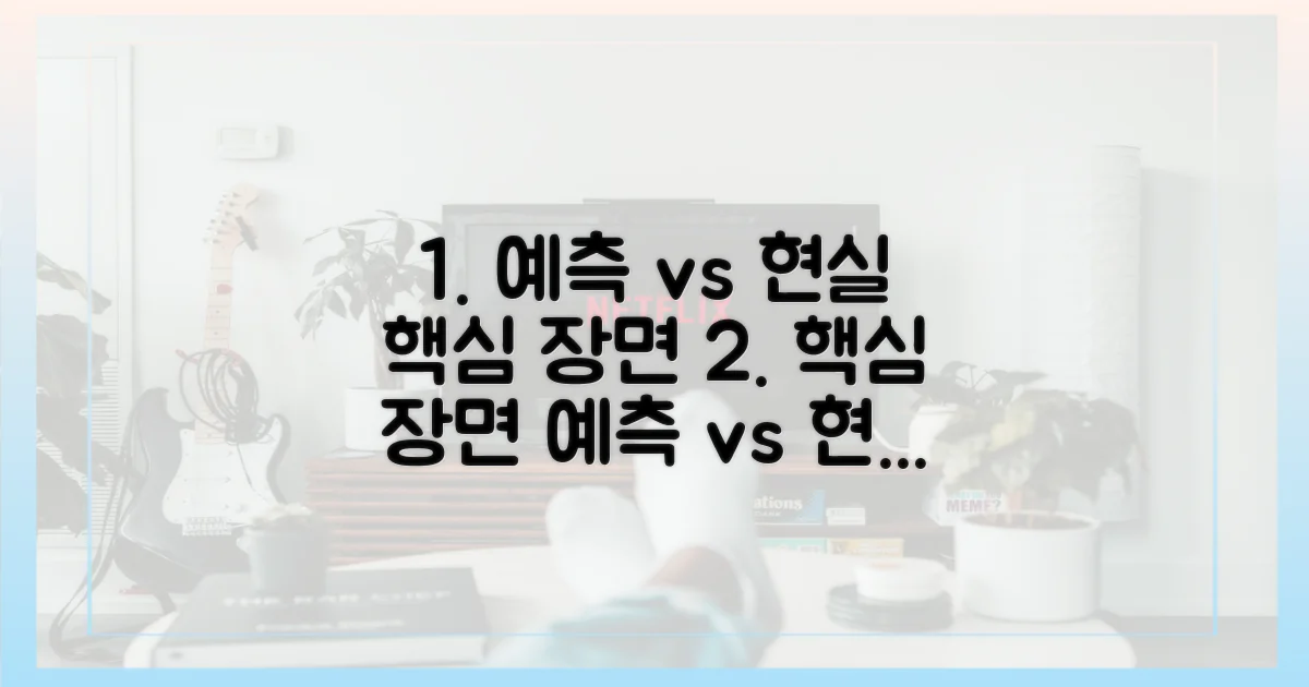 핵심 장면: 예측 vs 현실