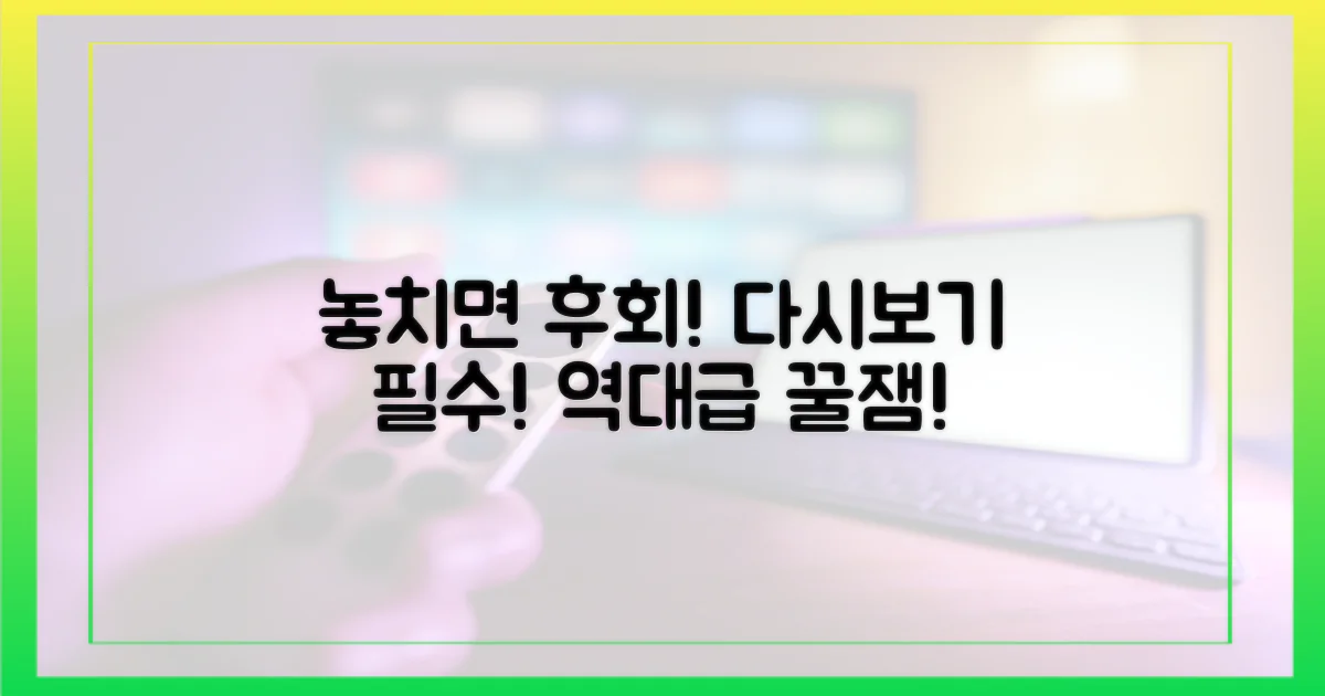 다시보기, 놓치면 후회!