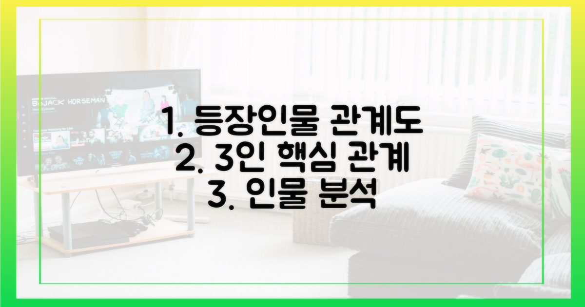 3인의 등장인물 관계도