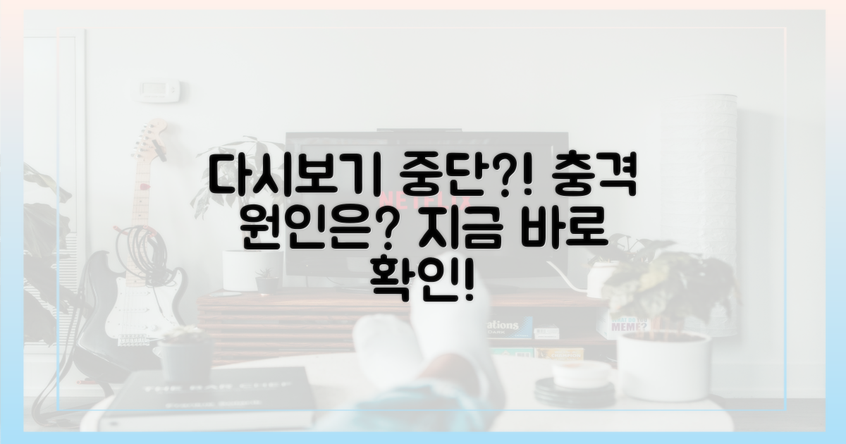 다시보기 중단, 이유가 뭐길래?