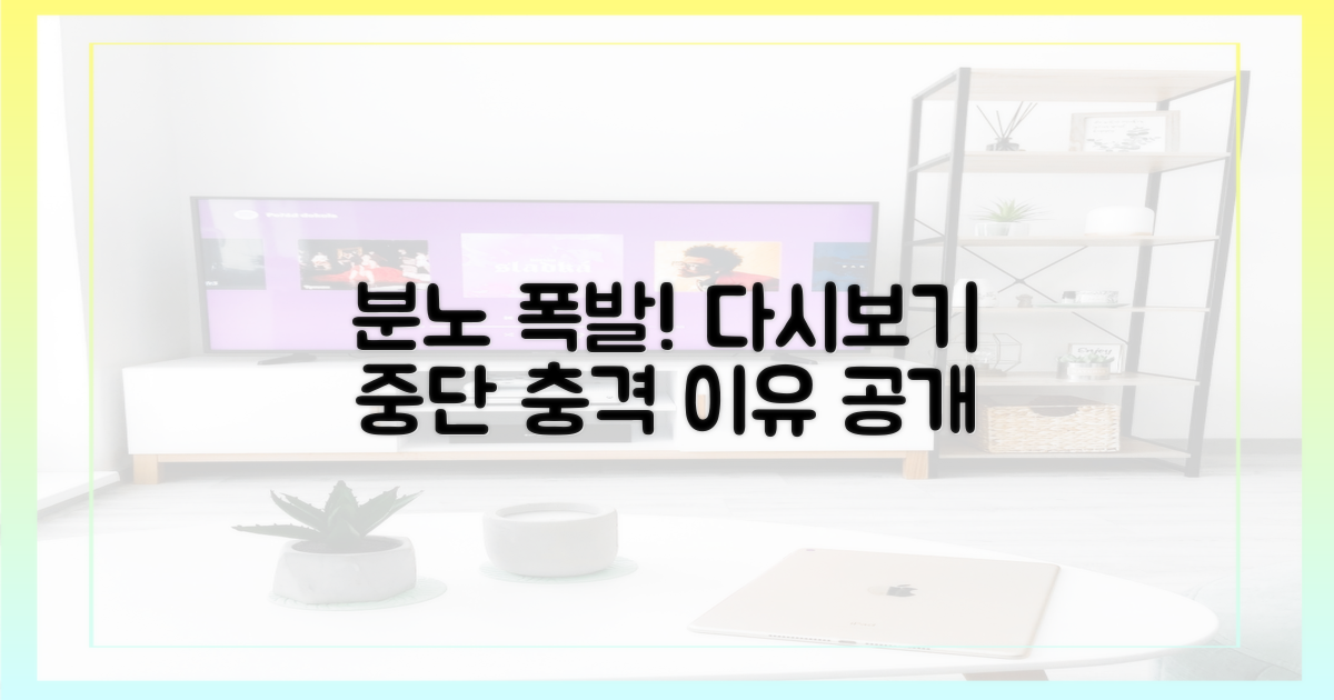 시청자 분노, 다시보기 중단 이유