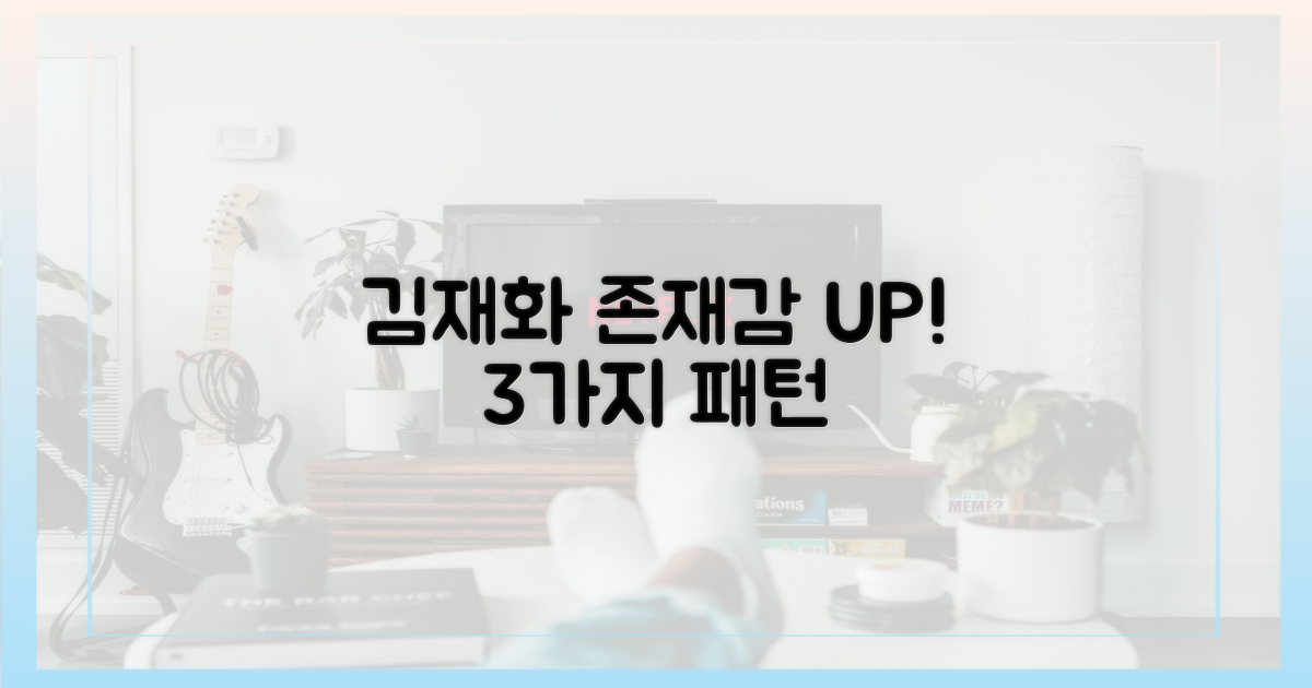 김재화, 존재감 3가지 패턴