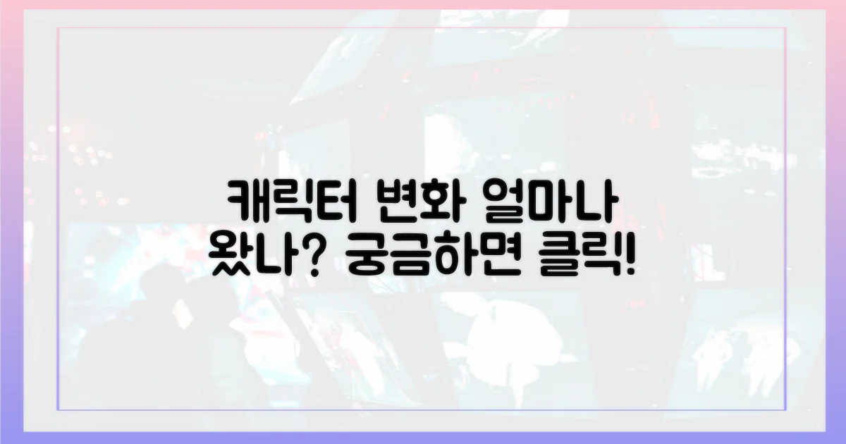 캐릭터 변화, 어디까지 왔나?