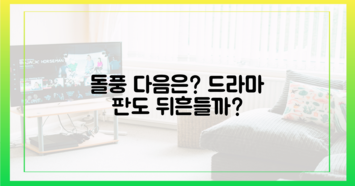 드라마 돌풍의 다음 행보