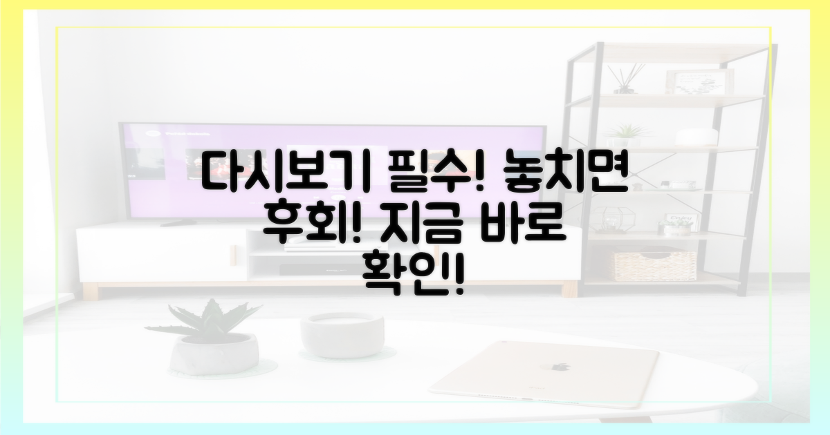 다시보기, 놓치지 마세요!