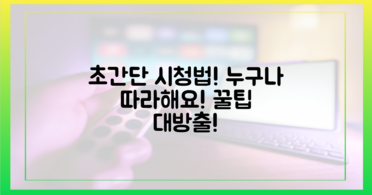 시청 방법, 쉽게 따라하세요!