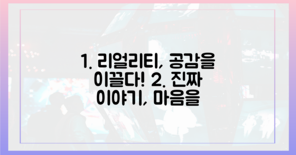 리얼리티, 공감을 이끌다