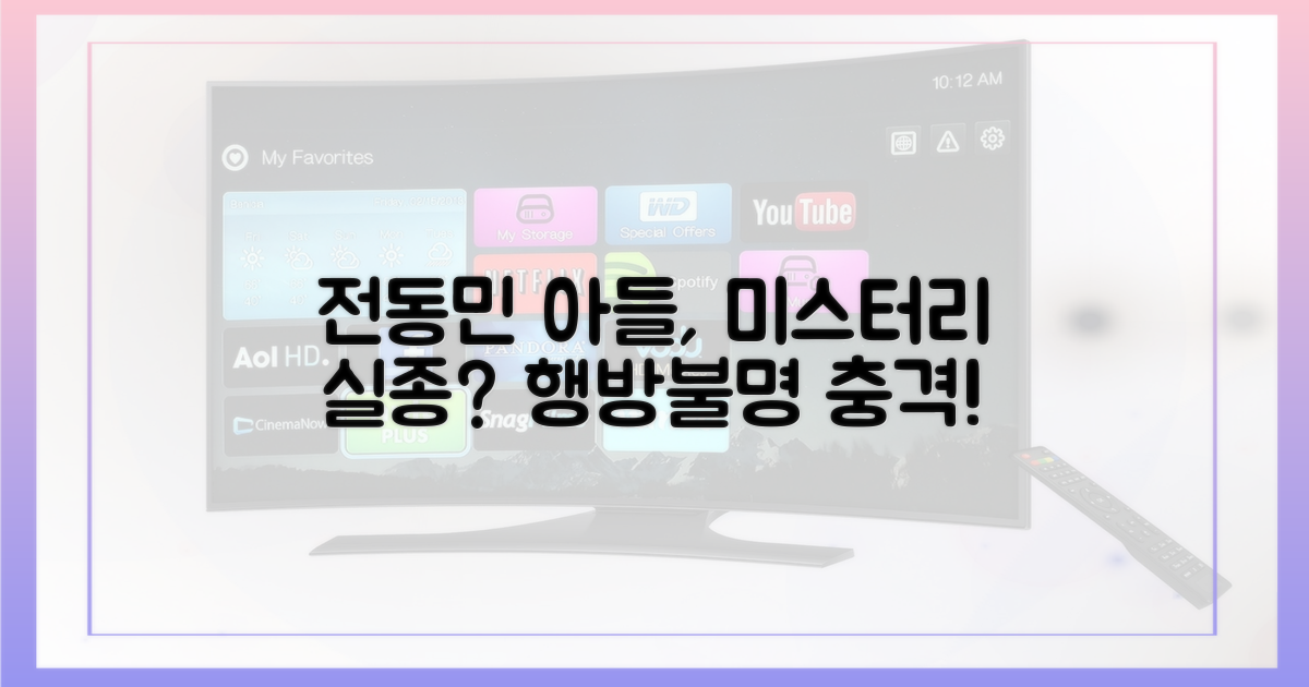 전동민 아들, 어디로 사라졌나?