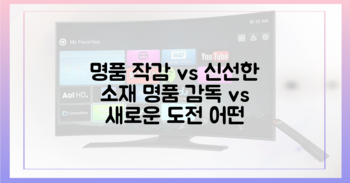 명품 작감 vs 신선한 소재