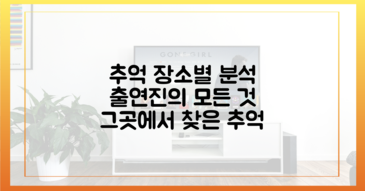 출연진 추억, 장소별 분석