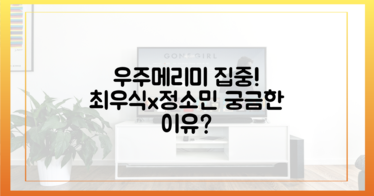 최우식x정소민, 왜 '우주메리미'에 집중했을까?