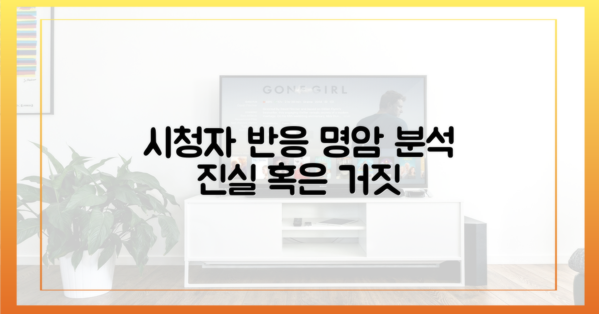 시청자 반응의 명암