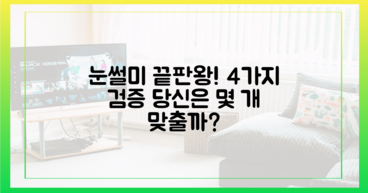 4가지 눈썰미 검증