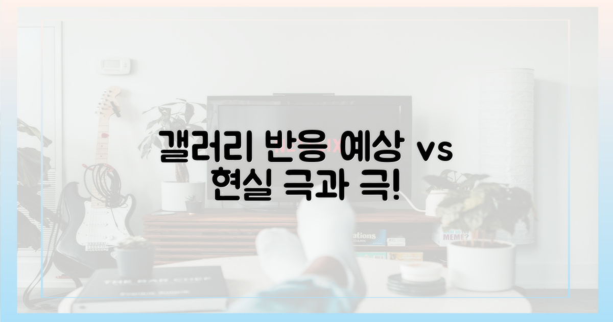 갤러리 반응, 예상 vs 현실