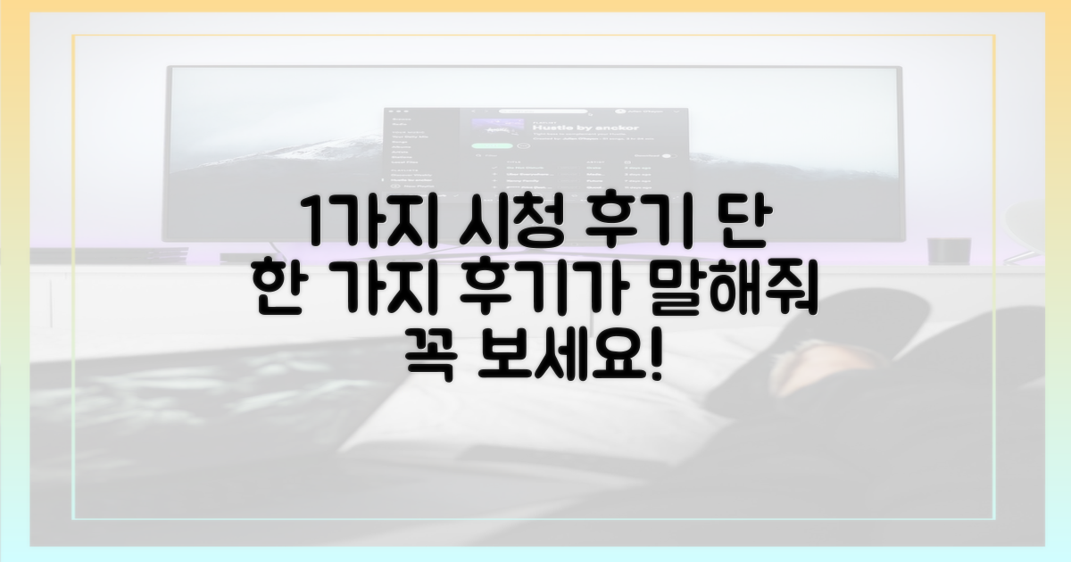 1가지 시청 후기