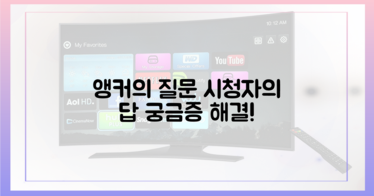 앵커의 시선, 시청자의 질문