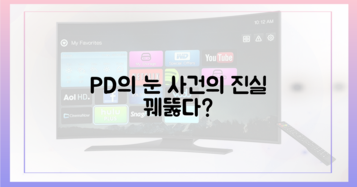 PD의 눈, 사건의 진실을 꿰뚫다?