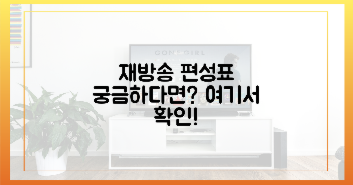 재방송 편성표, 어디서 찾을 수 있나?