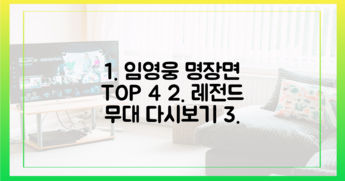 4가지 임영웅 무대 명장면