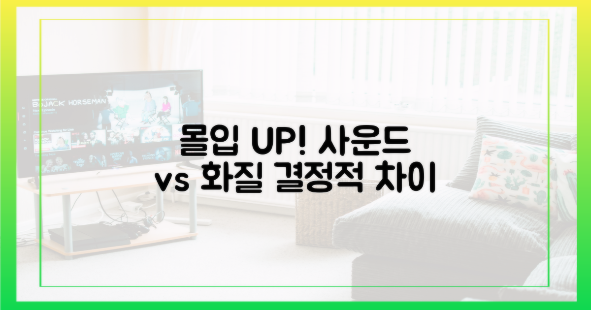 사운드와 화질: 몰입도 차이