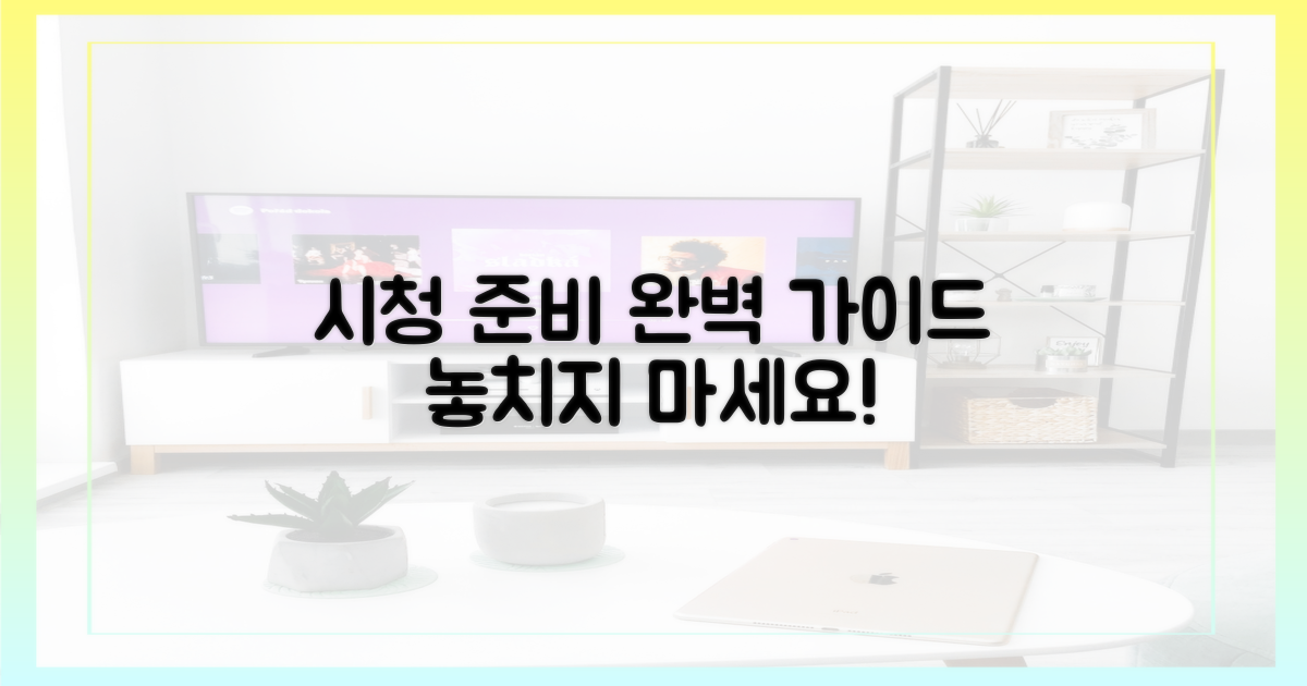 시청 준비, 이렇게 하세요