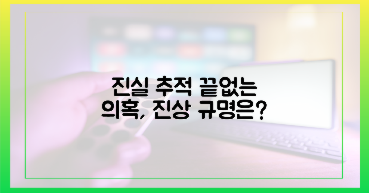 끊이지 않는 의혹, 진상 규명은