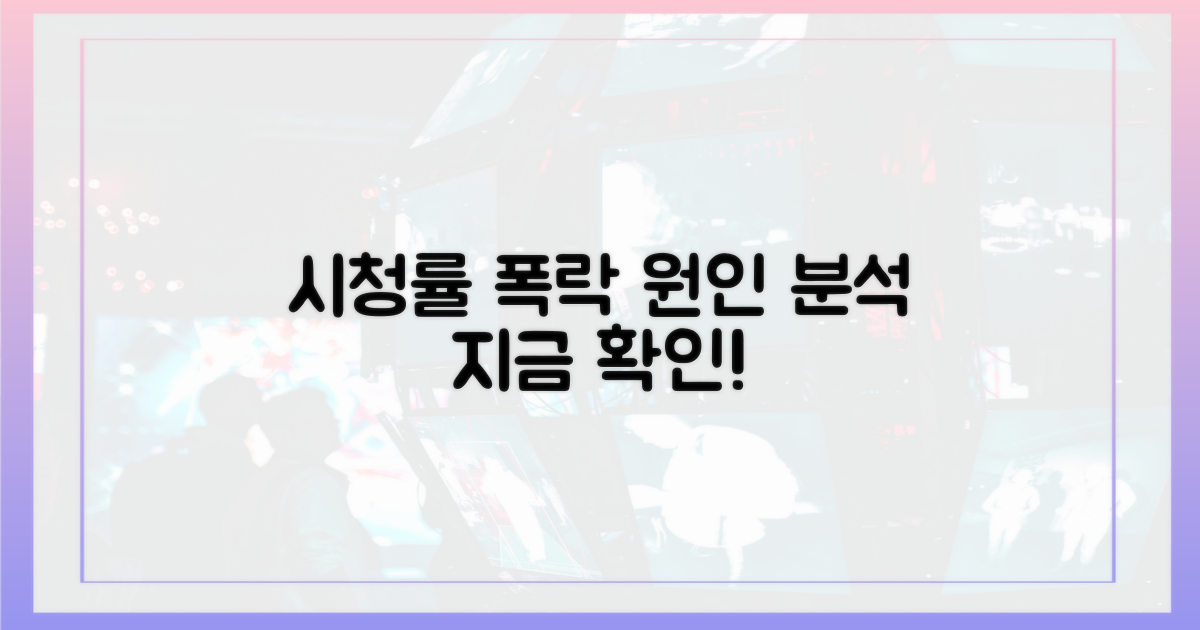 시청률 하락, 원인을 파악하세요!