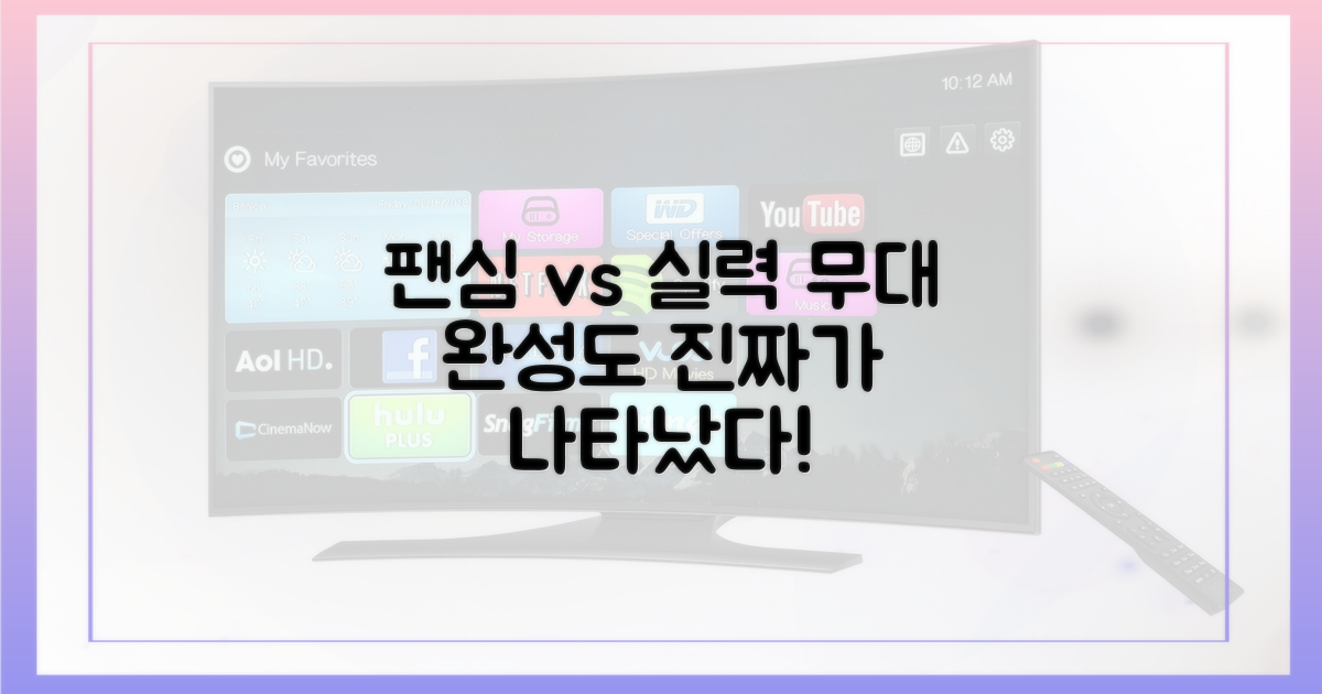 팬심 vs 무대 완성도 비교