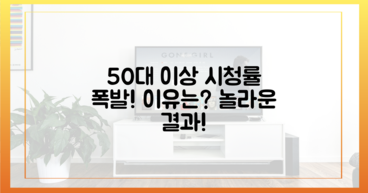 50대 이상 시청률 급증