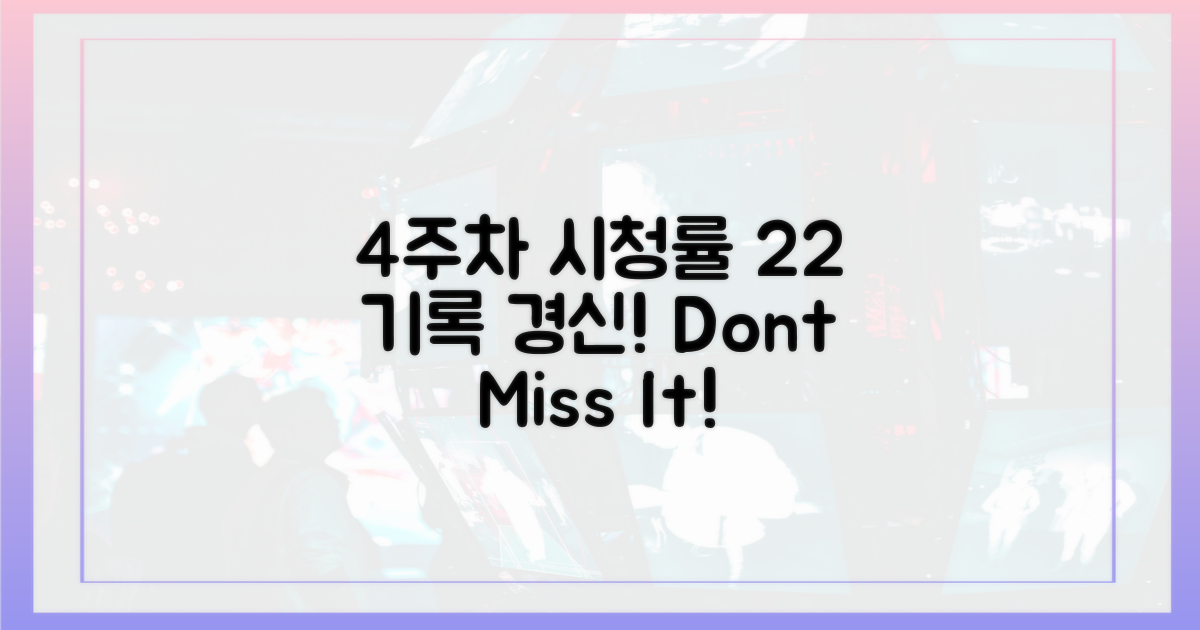 4주차 시청률 22% 기록