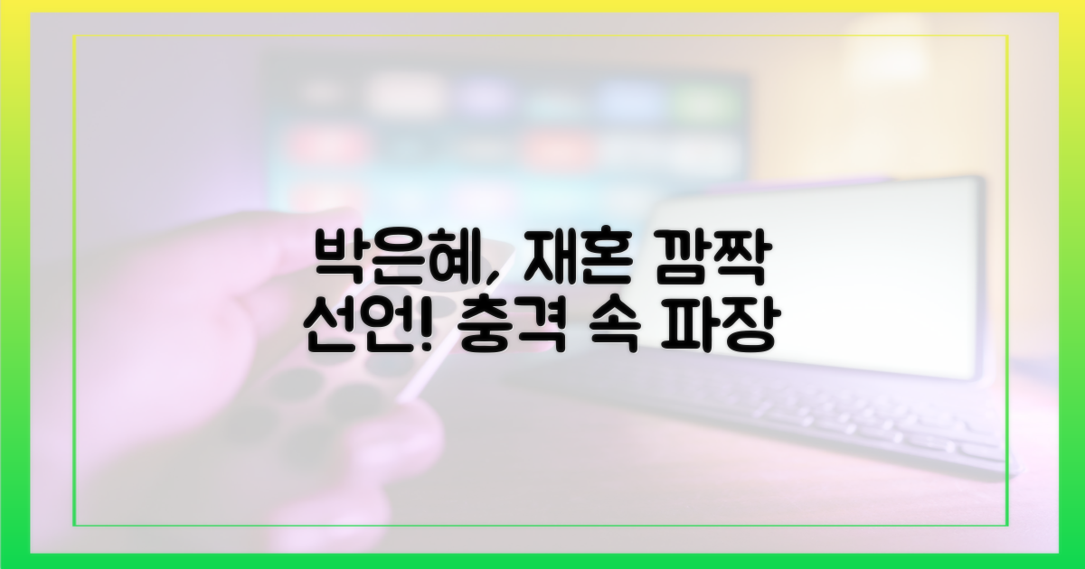 박은혜 재혼 선언, 충격과 파장