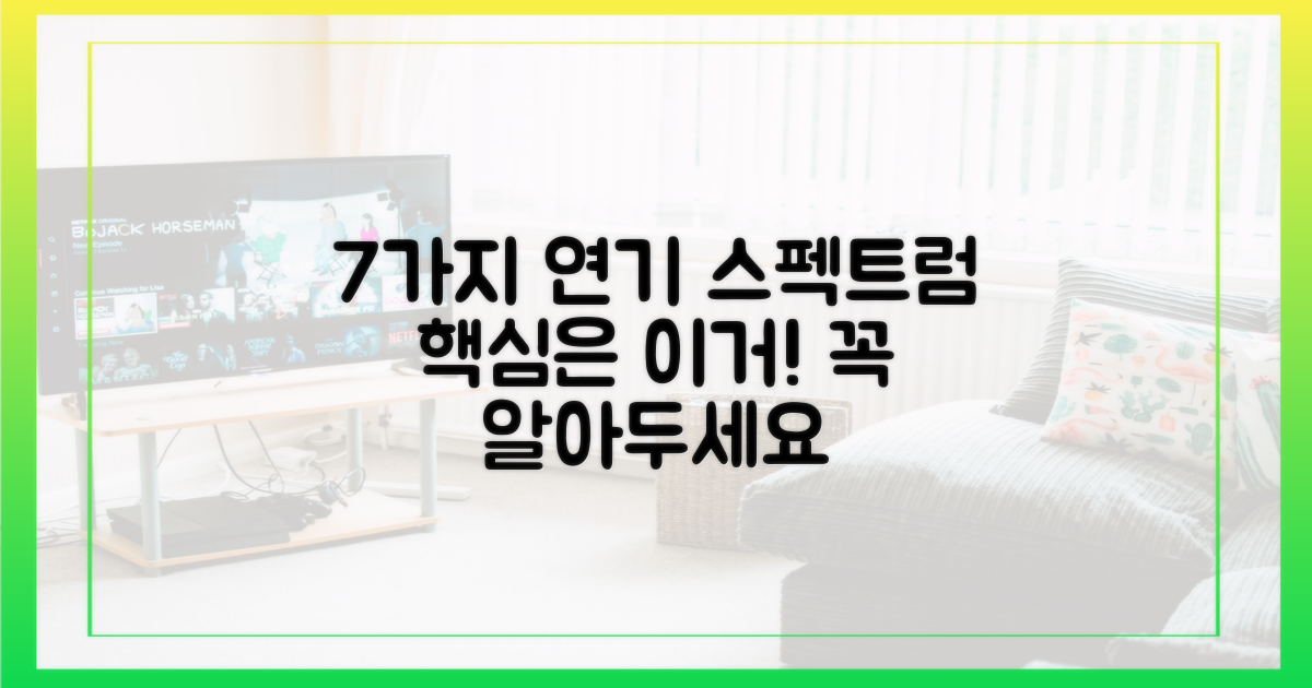 7가지 연기 스펙트럼