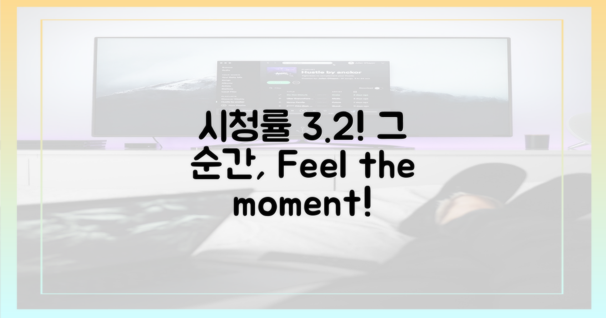 시청률 3.2%, 그 순간을 느껴요!