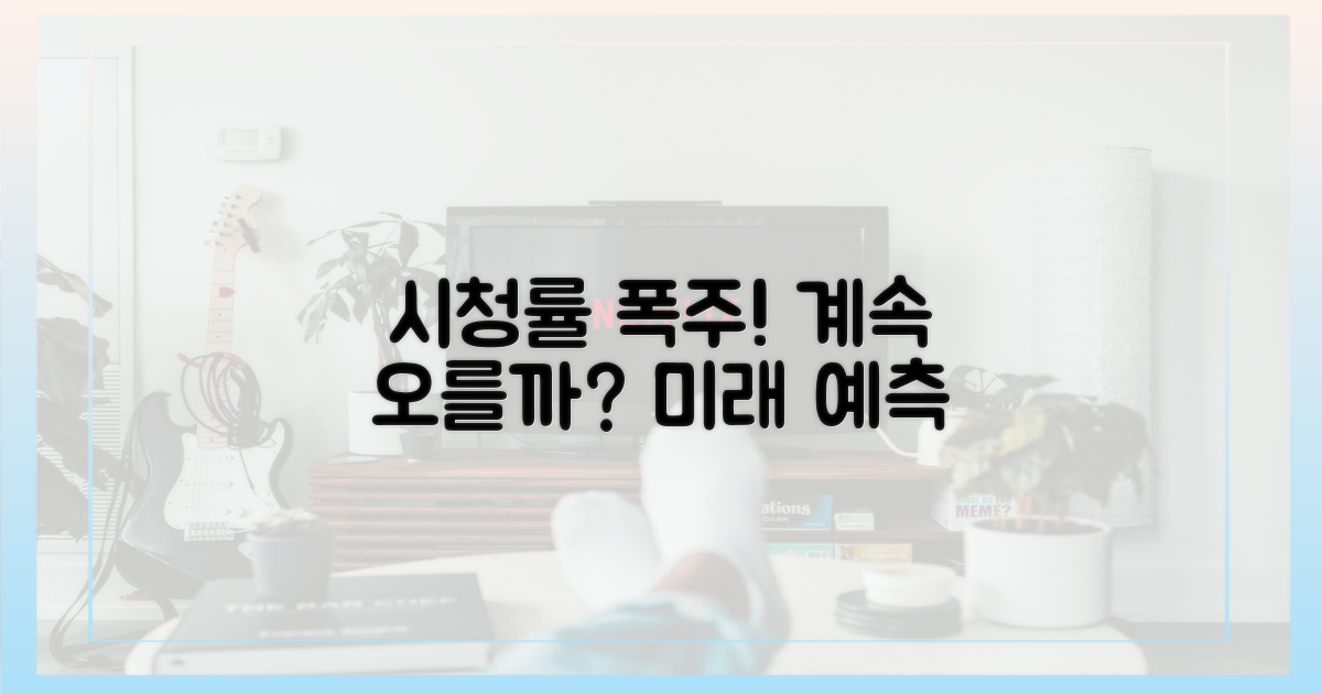 시청률, 계속 오를까?