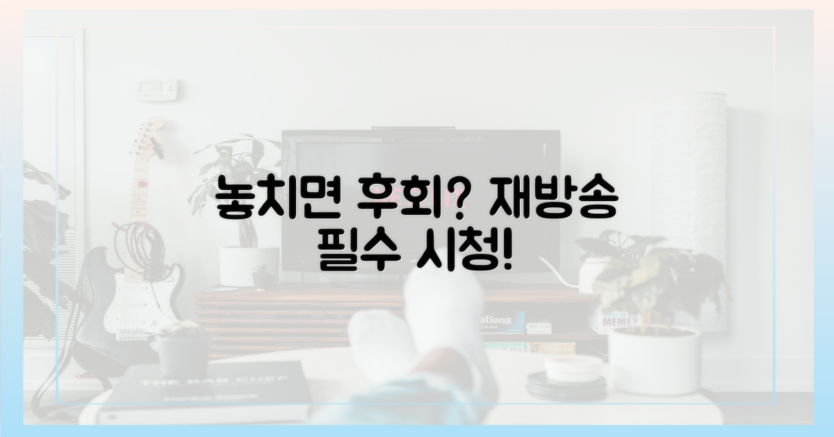 재방송, 놓치면 후회할까?