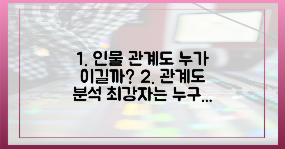 인물관계도, 누가 유리할까?