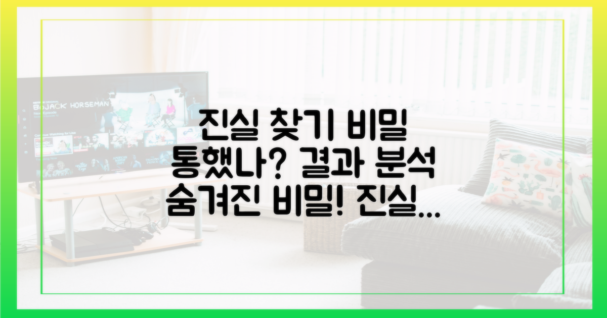 숨겨진 진실, 무엇이 통할까?