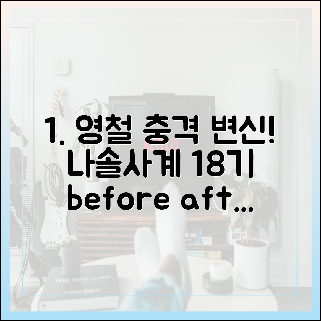 나솔사계 18기 영철, 그의 충격적인 비포 애프터