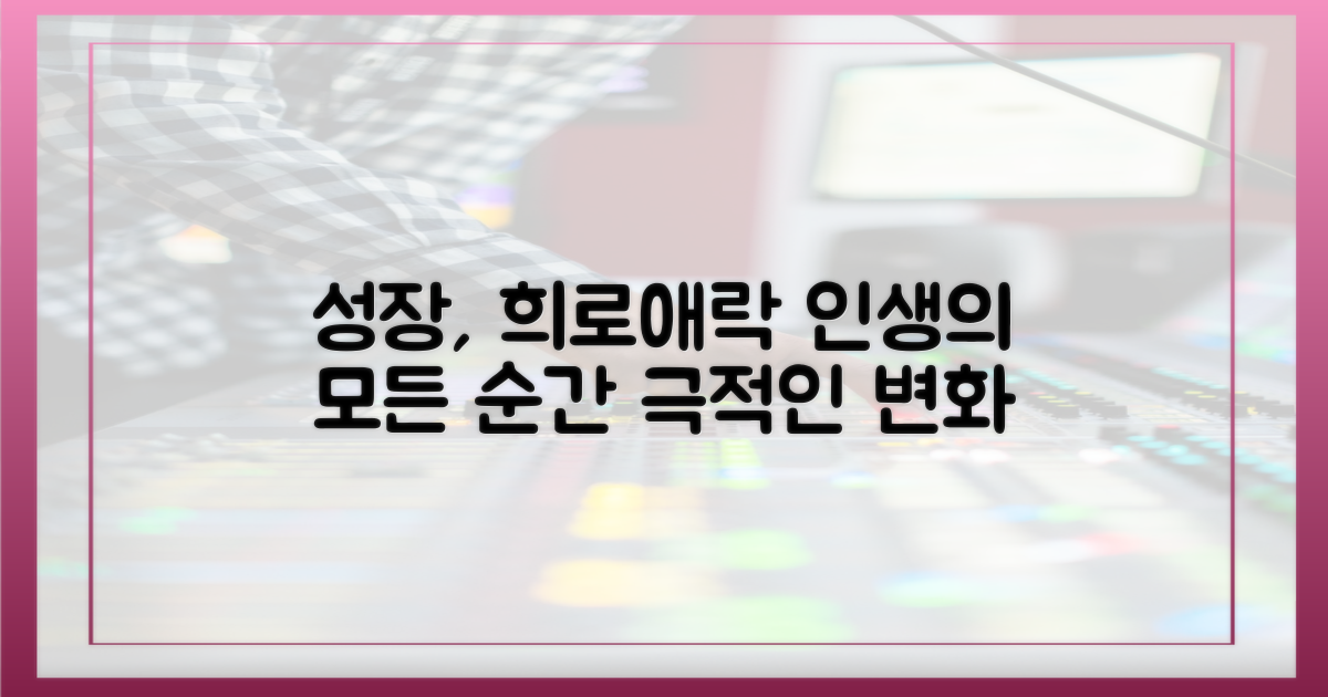 인물 성장, 희로애락 비교