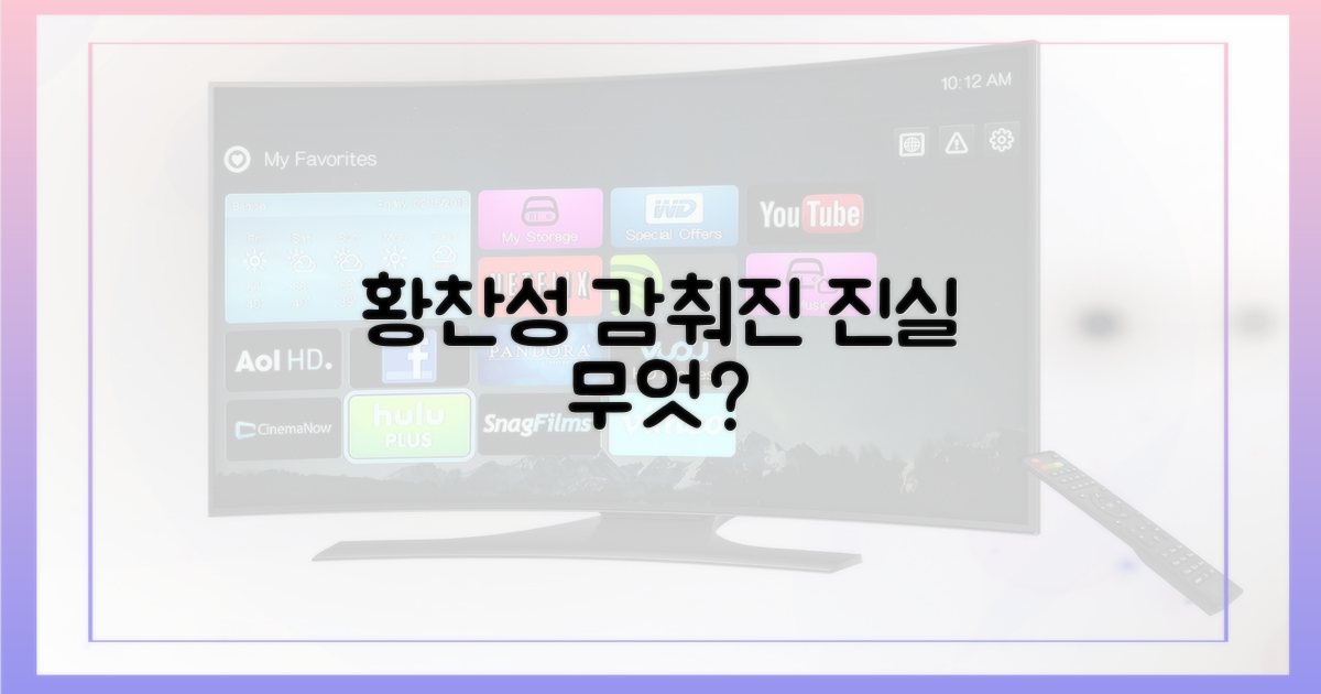 황찬성, 감춰진 진실은 무엇?