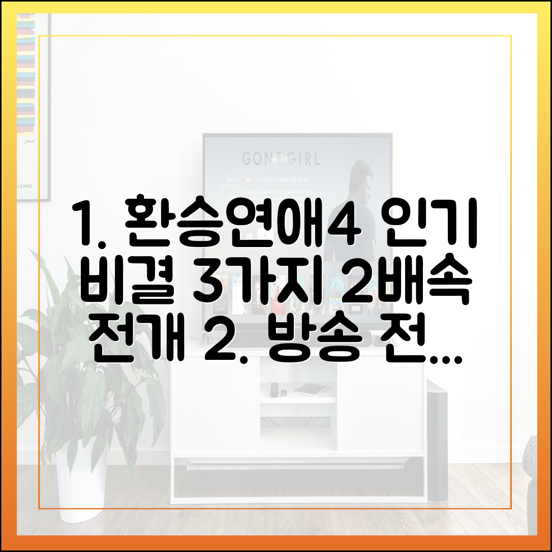 방송 전문가가 본 '환승연애4' 초반 인기 비결 3가지 (2배속 전개)