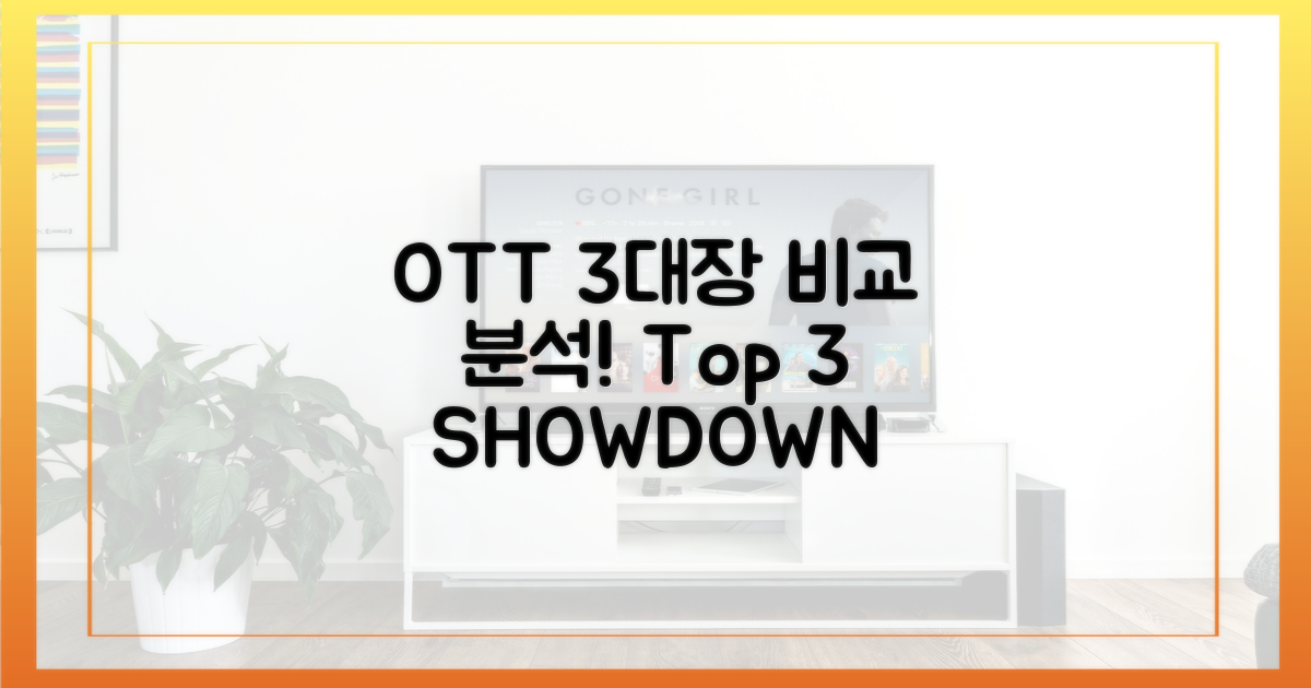 3개 OTT 플랫폼 비교