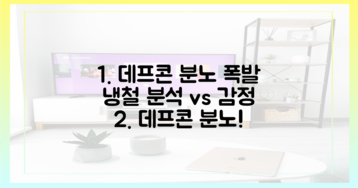 데프콘 분노, 냉철한 분석 vs 감정적 반응