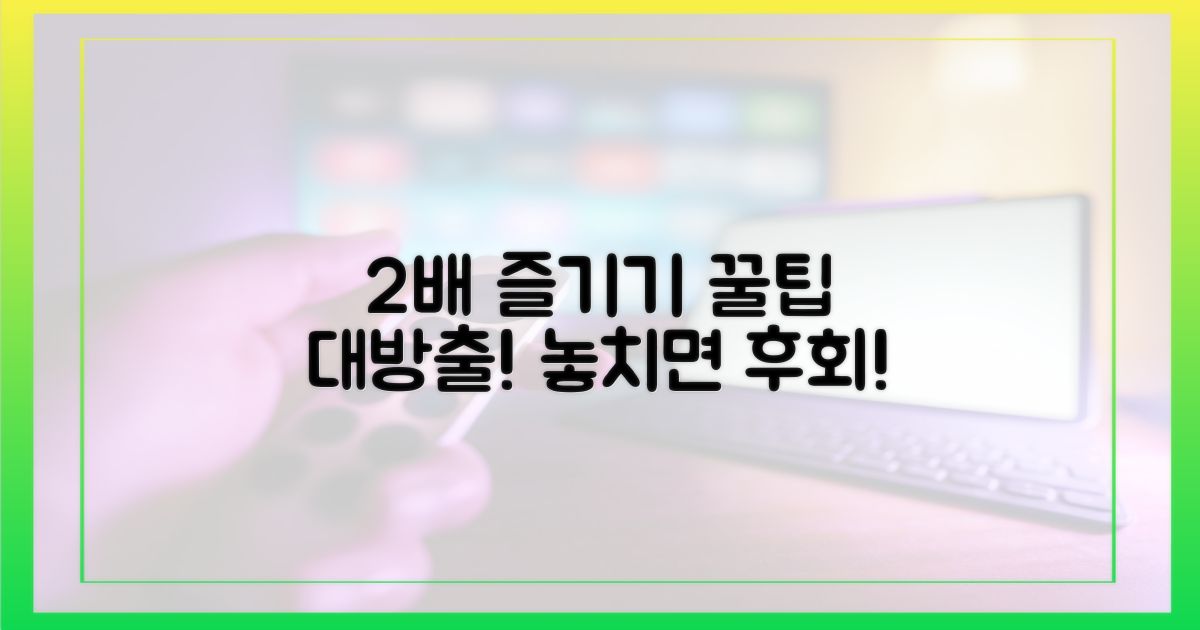 2배 즐기는 시청법