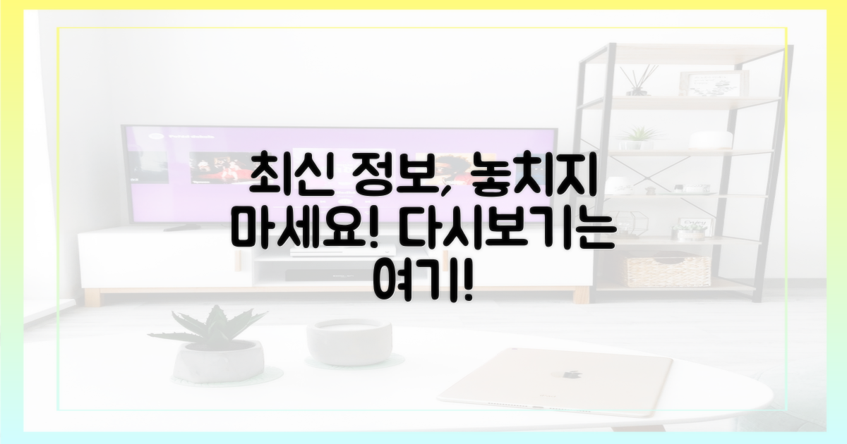 다시보기, 최신 정보는 어디?